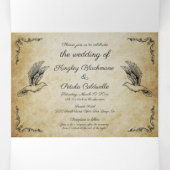 ヴィンテージ結婚全て 三つ折り招待状 (内部中)