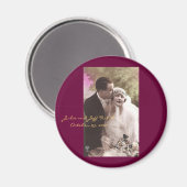 ヴィンテージ結婚写真マグネット マグネット (正面/裏面)