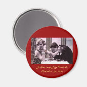 ヴィンテージ結婚写真マグネット マグネット (正面/裏面)