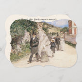 ヴィンテージ結婚印象派ロビンソンによる行進 招待状 (正面/裏面)