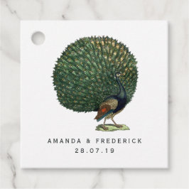 ヴィンテージ結婚孔雀 フェイバータグ