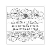 ヴィンテージ結婚差出人住所エレガント セルフインキングスタンプ (デザイン)