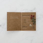 ヴィンテージ結婚式のカード 招待状 (内部)