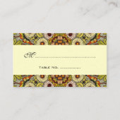ヴィンテージ結婚式のテーブル番号、花の蝶 プレイスカード (正面)