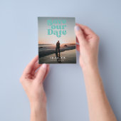 ヴィンテージ結婚式の予算日付の保存 チラシ (手)