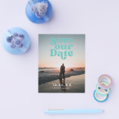 ヴィンテージ結婚式の予算日付の保存 チラシ (シングル)