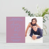 ヴィンテージ結婚式の写真を保存パーソナライズされたする セーブザデート (スタンド正面)