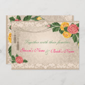 ヴィンテージ結婚式の招待状 招待状 (正面/裏面)