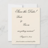 ヴィンテージ結婚式の提案ハグ日付を保存 招待状 (裏面)