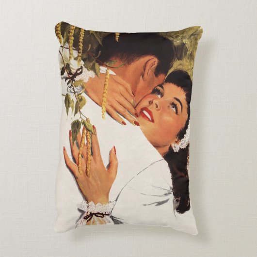 ヴィンテージ結婚式の提案、愛とロマンス アクセントクッション (裏面(縦))