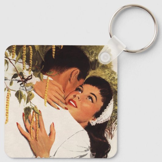 ヴィンテージ結婚式の提案、愛とロマンス キーホルダー (裏面)