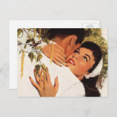 ヴィンテージ結婚式の提案、愛とロマンス ポストカード (正面/裏面)