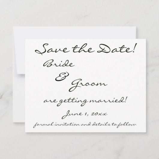 ヴィンテージ結婚式の新婚カットケーキ日付を保存 招待状 (裏面)