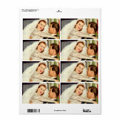 ヴィンテージ結婚式の新婚夫婦、ハッピーブライドと新郎新婦 ラベル (フルシート)