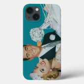 ヴィンテージ結婚式の新婚夫婦、ハッピーブライドと新郎新婦 Case-Mate iPhoneケース (裏面)