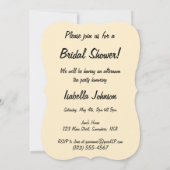 ヴィンテージ結婚式の新婚,ブライダルシャワーパーティー 招待状 (裏面)