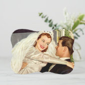 ヴィンテージ結婚式の新婚,ブライダルシャワーパーティー 招待状 (スタンド正面)