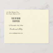 ヴィンテージ結婚式の日付を保存する 案内ポストカード (裏面)