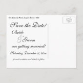 ヴィンテージ結婚式の日付を保存,シティダンス,ルノアール 案内ポストカード (裏面)