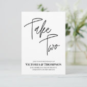 ヴィンテージ結婚式の日付を2回変更する セーブザデート (スタンド正面)