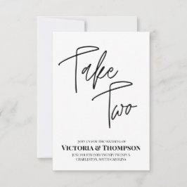 ヴィンテージ結婚式の日付を2回変更する セーブザデート