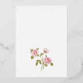 ヴィンテージ結婚式の箔押し招待状 箔招待状 (裏面)