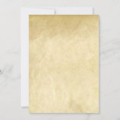 ヴィンテージ結婚式の紋章　クラシカルな羊皮紙 招待状 (裏面)