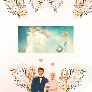 ヴィンテージ結婚式の花嫁エンジェルキャンバスプリント キャンバスプリント