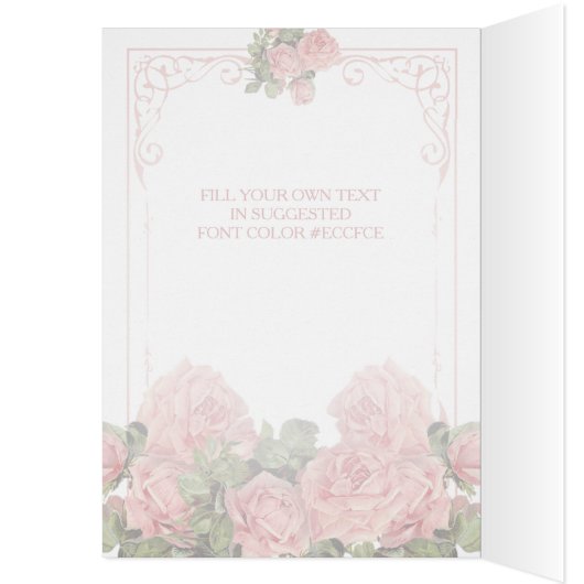 ヴィンテージ結婚式の黒板 – グリーティングカード/招待状 (内側 (左))