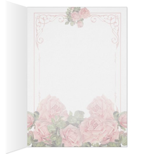 ヴィンテージ結婚式の黒板 – グリーティングカード/招待状 (内側 (右))