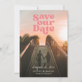 ヴィンテージ結婚式のSave the Date セーブザデート (正面)