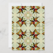 ヴィンテージ結婚式のSave the Date ハミングバードと花 セーブザデート (裏面)