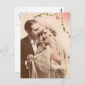 ヴィンテージ結婚式はがき ポストカード (正面/裏面)