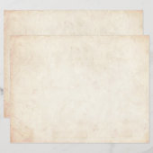 ヴィンテージ結婚式ジャンクジャーナルのスクラップブックバックページ (正面/裏面)