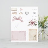 ヴィンテージ結婚式スクラップブック装飾シート (スタンド正面)