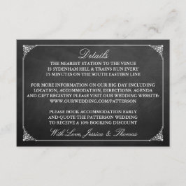 ヴィンテージ結婚式チョークボードウェディングコレクション エンクロージャーカード