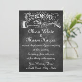 ヴィンテージ結婚式チョーク 招待状 (スタンド正面)