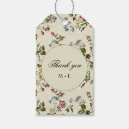 ヴィンテージ結婚式バラガーデンフローラ ギフトタグ