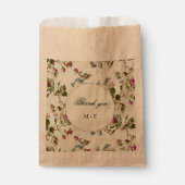 ヴィンテージ結婚式バラガーデンフローラ フェイバーバッグ (正面)