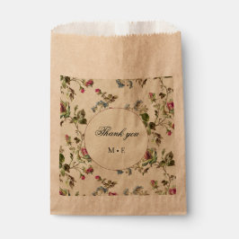 ヴィンテージ結婚式バラガーデンフローラ フェイバーバッグ