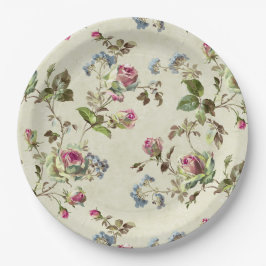 ヴィンテージ結婚式バラガーデンフローラ ペーパープレート