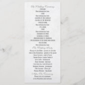 ヴィンテージ結婚式プログラム プログラム (裏面)