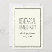 ヴィンテージ結婚式リハーサルディナーパーティー 招待状 (正面)