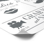 ヴィンテージ結婚式写真ブース看板 ポスター (角)