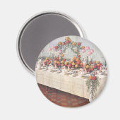 ヴィンテージ結婚式宴会テーブル マグネット (正面/裏面)