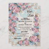 ヴィンテージ結婚式招待状 招待状 (正面/裏面)