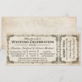 ヴィンテージ結婚式招待状I 招待状 (正面/裏面)