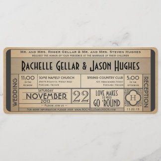 ヴィンテージ結婚式招待状IV -- 1940年代スタイルII 招待状