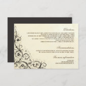 ヴィンテージ結婚式詳細 – 情報カード エンクロージャーカード (正面/裏面)