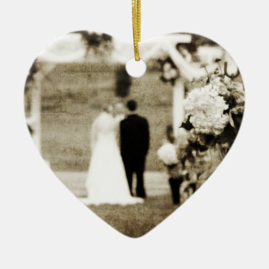 ヴィンテージ結婚式 セラミックオーナメント (正面)